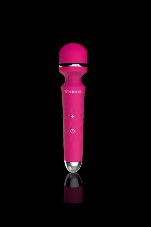 Ярко-розовый вибростимулятор Rock - 19,2 см. - 3