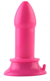 Розовая анальная втулка на присоске POPO Pleasure - 13 см. - 1