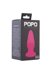 Розовая анальная втулка из эластомера POPO Pleasure - 13,6 см. - 0