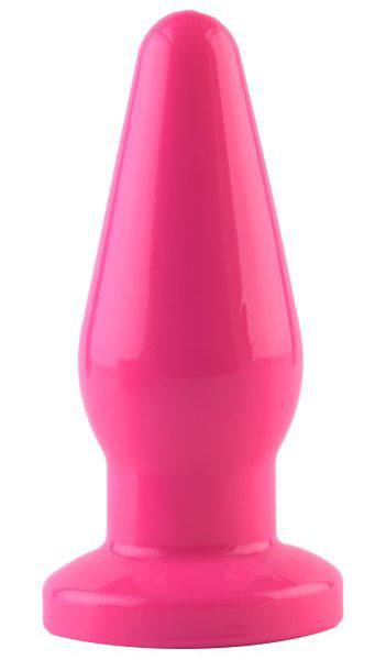 Розовая анальная втулка из эластомера POPO Pleasure - 13,6 см. - 1