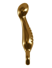 Золотистый фаллоимитатор с крупной головкой для массажа G-точки - 18 см. - 2