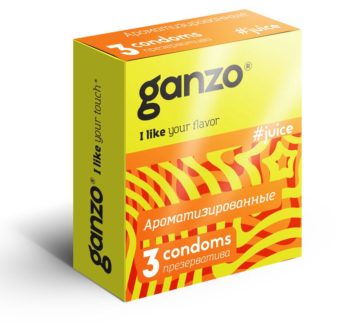 Ароматизированные презервативы Ganzo Juice - 3 шт.