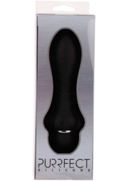 Чёрный вибромассажер для анальной стимуляции PURRFECT SILICONE ANAL VIBRATOR BLACK - 12,7 см. - 1