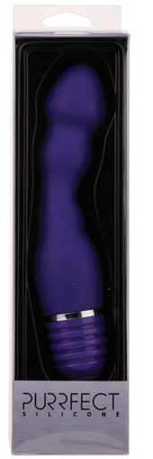 Фиолетовый вибромассажер для анальной стимуляции PURRFECT SILICONE ANAL VIBE - 15 см. - 1