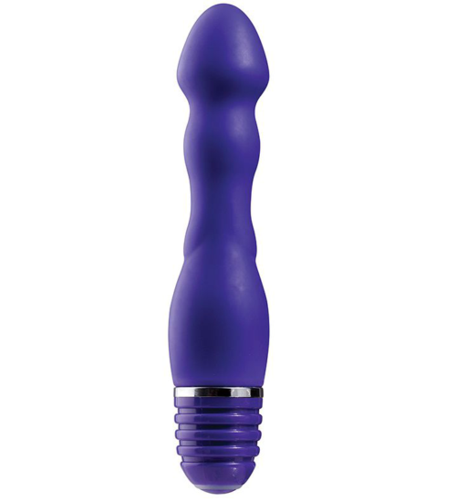 Фиолетовый вибромассажер для анальной стимуляции PURRFECT SILICONE ANAL VIBE - 15 см. - 0