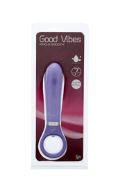 Фиолетовый анальный вибратор GOOD VIBES RING-G SMOOTH - 15,5 см. - 1