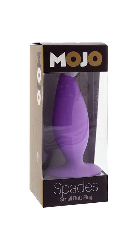 Фиолетовая анальная пробка MOJO SPADES SMALL BUTT PLUG - 10 см. - 1