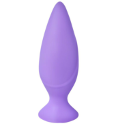 Фиолетовая анальная силиконовая пробка Mojo - 11 см. - 0