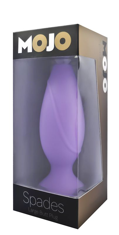 Фиолетовая анальная силиконовая пробка Mojo - 11 см. - 1