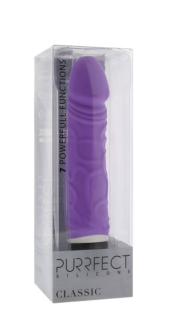 Фиолетовый вибратор-реалистик PURRFECT SILICONE CLASSIC 6.5INCH - 16,5 см. - 1