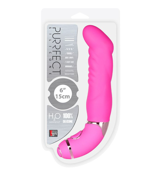 Розовый вибростимулятор точки G PURRFECT SILICONE 6INCH 10FUNCTIONS - 15 см. - 1