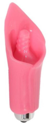 Розовая вибропулька с мягкой оболочкой в форме цветка каллы - 1