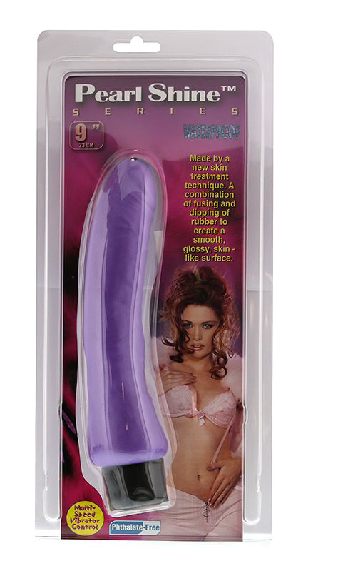 Реалистичный фиолетовый вибратор PEARL SHINE 9 VIBRATOR - 22,8 см. - 1