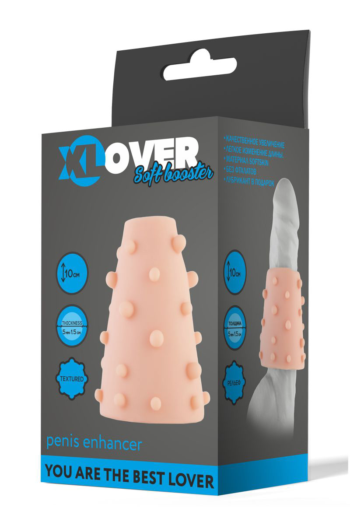 Телесная насадка в форме конуса с шишечками XLover - 10 см.