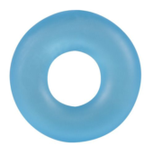 Голубое эрекционное кольцо Stretchy Cockring - 0
