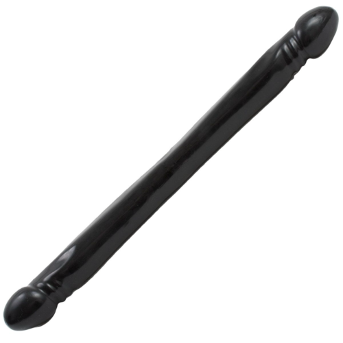 Чёрный двусторонний фаллоимитатор Double Header Smooth - 44,5 см. - 0