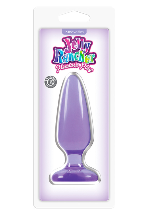 Фиолетовая средняя анальная пробка Jelly Rancher Pleasure Plug Medium - 12,7 см. - 0