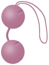 Нежно-розовые вагинальные шарики Joyballs с петелькой - 0