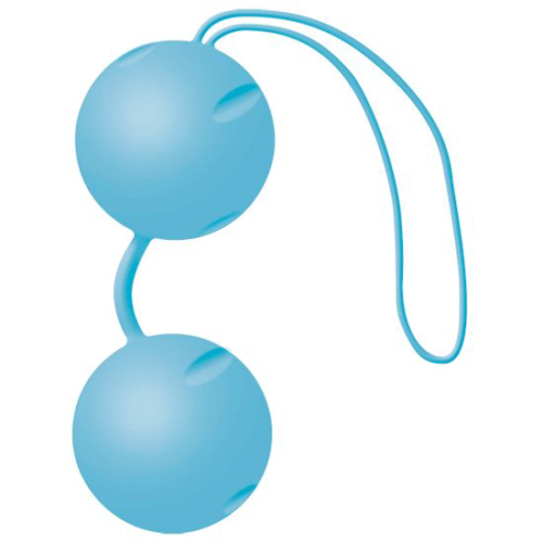 Голубые матовые вагинальные шарики Joyballs - 0