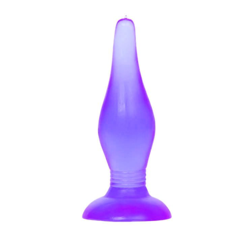 Фиолетовая анальная пробка с утонченным кончиком - 13,8 см. - 0
