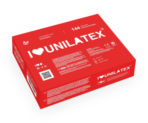 Презервативы Unilatex Strawberry с клубничным ароматом - 144 шт. - 0