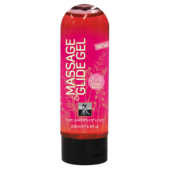 Массажное масло и лубрикант Massage Glide Gel с клубничным ароматом - 200 мл. - 0