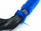 Нежная плеть с синим мехом BDSM Light - 43 см. - 2