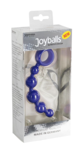 Малая анальная цепочка Joyballs Wave синего цвета - 17,5 см. - 1