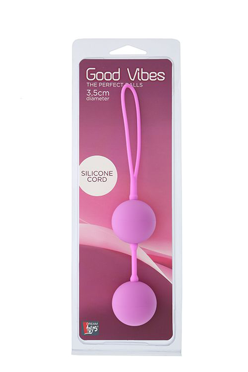 Розовые вагинальные шарики на силиконовой связке GOOD VIBES THE PERFECT BALLS PINK - 1