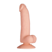 Телесный фаллоимитатор с подошвой-присоской PURRFECT SILICONE DELUXE DONG 6.5INCH - 17 см. - 0