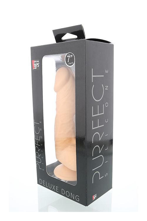 Силиконовый фаллоимитатор на присоске PURRFECT SILICONE DELUXE DONG 7INCH - 18 см. - 1