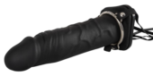 Полый страпон с эффектом увеличения Inflatable Strap-On - 18,5 см. - 3