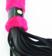 Нежная плеть с розовым мехом BDSM Light - 43 см. - 2