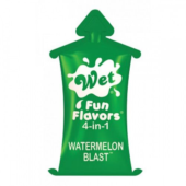 Разогревающий лубрикант Fun Flavors 4-in-1 Watermelon Blast с ароматом арбуза - 10 мл. - 0