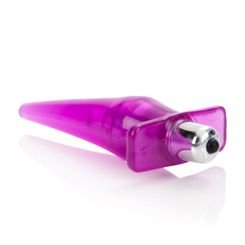 Розовая анальная пробка Mini Vibro Tease - 12,7 см. - 2