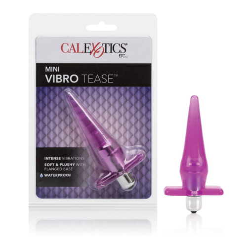 Розовая анальная пробка Mini Vibro Tease - 12,7 см. - 5