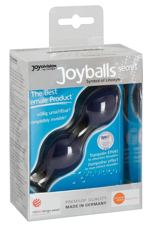 Синие вагинальные шарики Joyballs Secret - 2