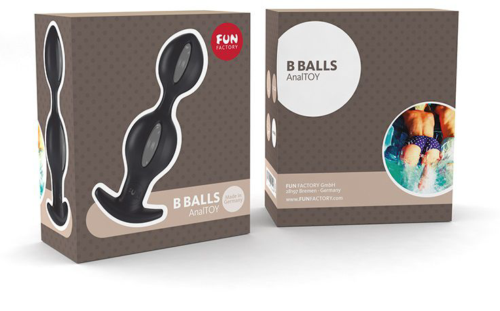 Чёрно-серые анальные шарики B BALLS - 2