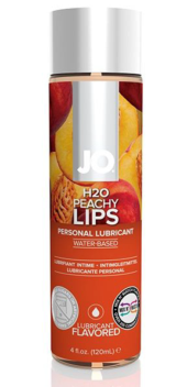 Лубрикант на водной основе с ароматом персика JO Flavored Peachy Lips - 120 мл. - 0