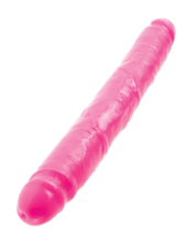 Двухголовый розовый фаллоимитатор Double Dillio - 30,5 см. - 1