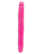Двухголовый розовый фаллоимитатор Double Dillio - 30,5 см. - 0