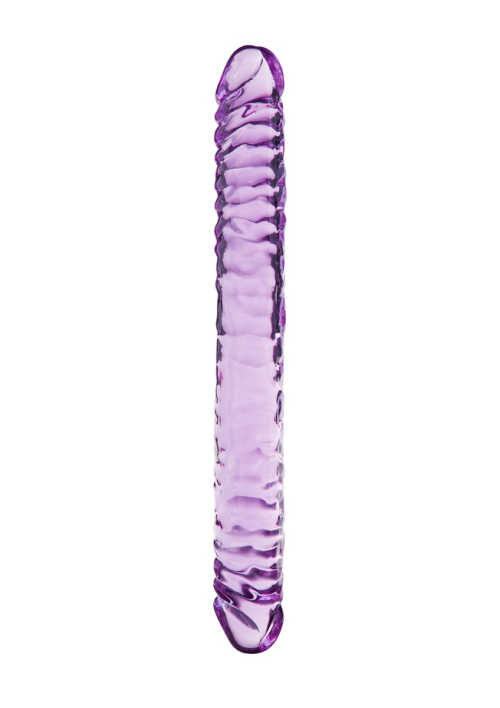 Фиолетовый двухголовый фаллоимитатор TWICE AS NICE - 29 см. - 0