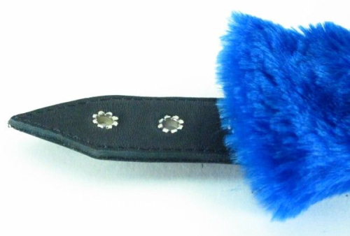 Синие наручники с мехом BDSM Light - 2