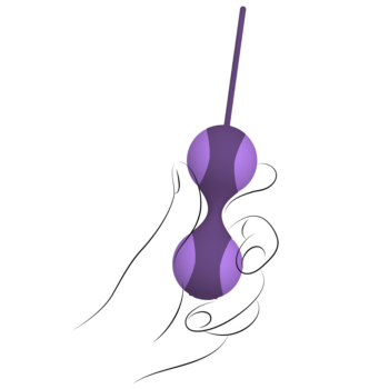 Фиолетовые вагинальные шарики дуэт STELLA II со сменным грузом