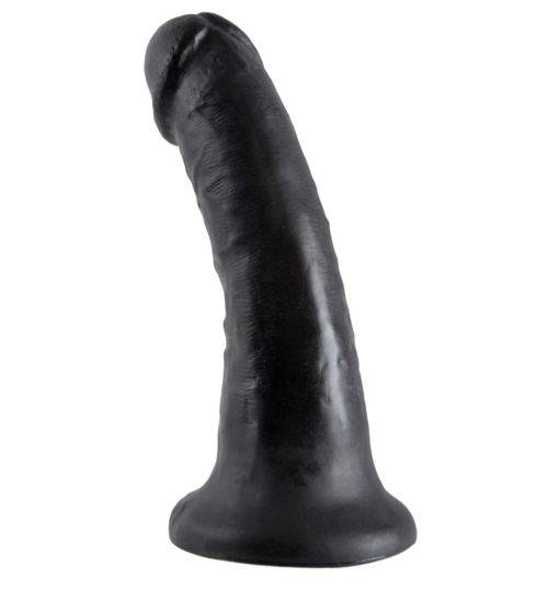 Чёрный фаллоимитатор с присоской 6 Cock - 15,2 см. - 0