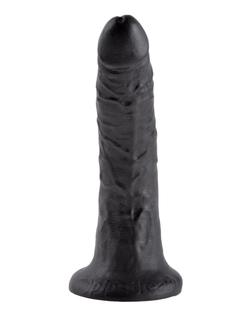 Чёрный фаллоимитатор с присоской 7 Cock - 17,8 см. - 0