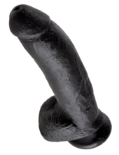 Чёрный фаллоимитатор 9 Cock with Balls - 22,9 см. - 1