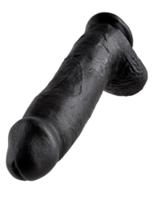 Чёрный фаллоимитатор-гигант 12 Cock with Balls - 30,5 см. - 1