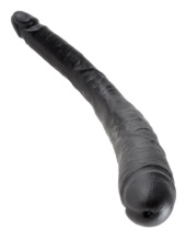 Чёрный двусторонний дилдо 16 Tapered Double Dildo - 40,6 см. - 1