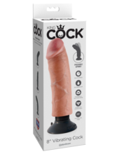 Вибромассажер на присоске 8 Vibrating Cock - 21,6 см. - 6